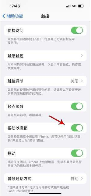 泗阳苹果手机维修分享iPhone手机如何设置摇一摇删除文字 